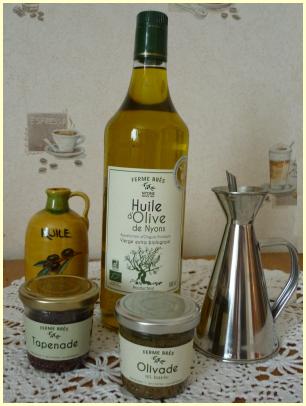 Olivenöl und Creme d'Olive