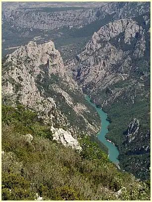 Blick vom Petit Margès - Schlucht Gorges du Verdon bei Col d'Illoire