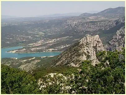 Blick vom Petit Margès - Schlucht Gorges du Verdon und Lac de Sainte-Croix