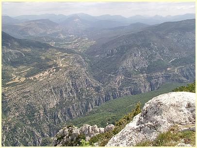Blick vom le Grand Margès - Schlucht Gorges du Verdon