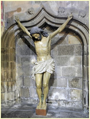 Jesus Christus am Kreuz Kirche Saint-Melaine
