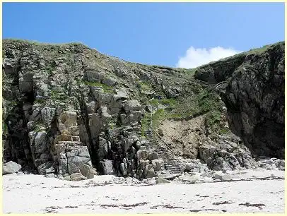 Pointe de Corsen - Treppe zum Strand