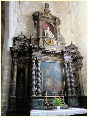 Vitré - Kirche Notre-Dame Altaraufsatz Sainte-Mélaine