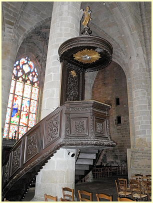 Kanzel Kirche Saint-Malo Dinan