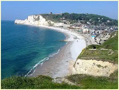 Étretat, Falaise d’Amont und Notre-Dame-de-la-Garde