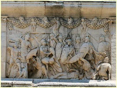 die Kampfszene aus dem trojanischen Krieg