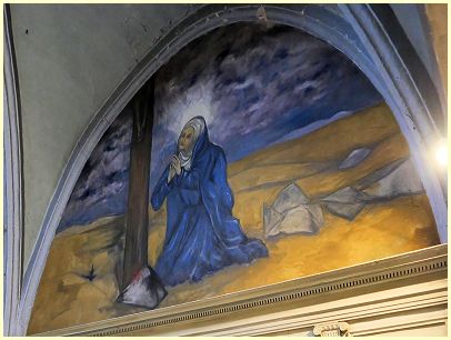 Wandmalerei Chapelle de la Vierge - Kirche Saint-Denis - Courthézon