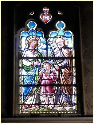 Buntglasfenster heilige Familie - Kirche Saint-Denis - Courthézon