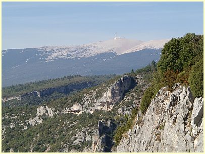 Blick auf Mont Ventoux - Schlucht Gorges de la Nesque