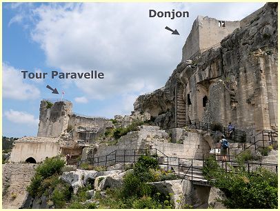 Tour Paravelle und Donjon - Burg Château des Baux